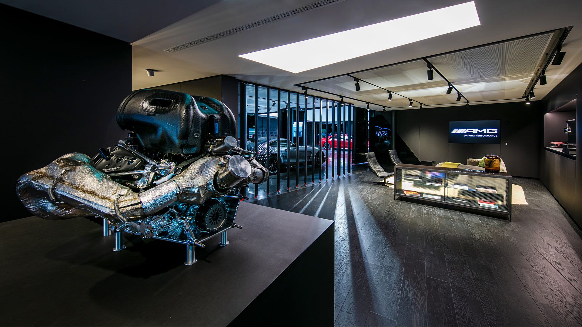 Innenansicht des AMG Customer Delivery Center in Affalterbach