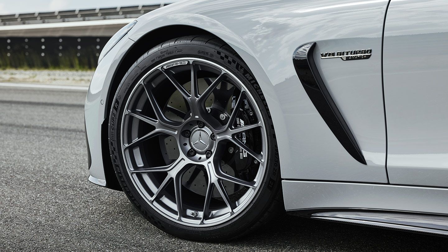 Nahaufnahme linkes Vorderrad