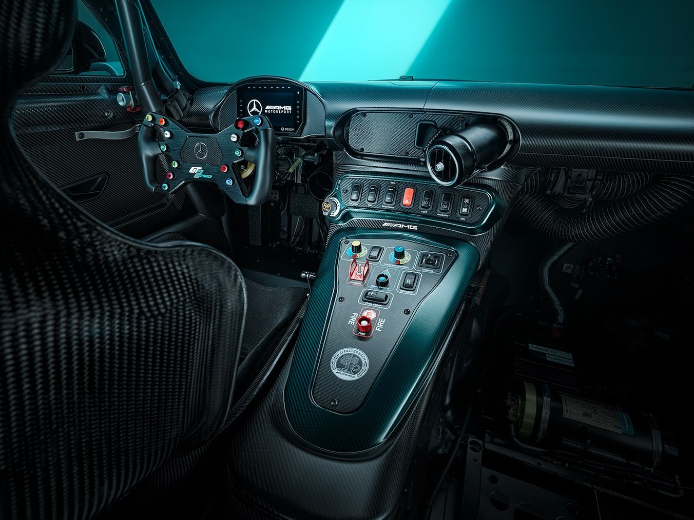 Interior of the Mercedes-AMG GT2 PRO