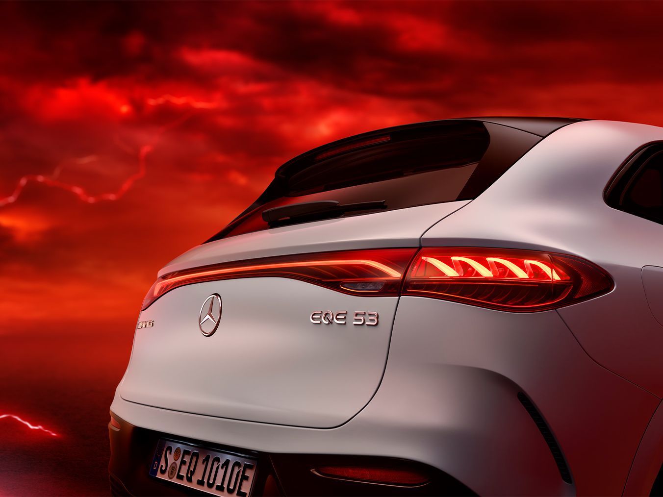 Rear of the Mercedes-AMG EQE 53 4MATIC+ SUV.