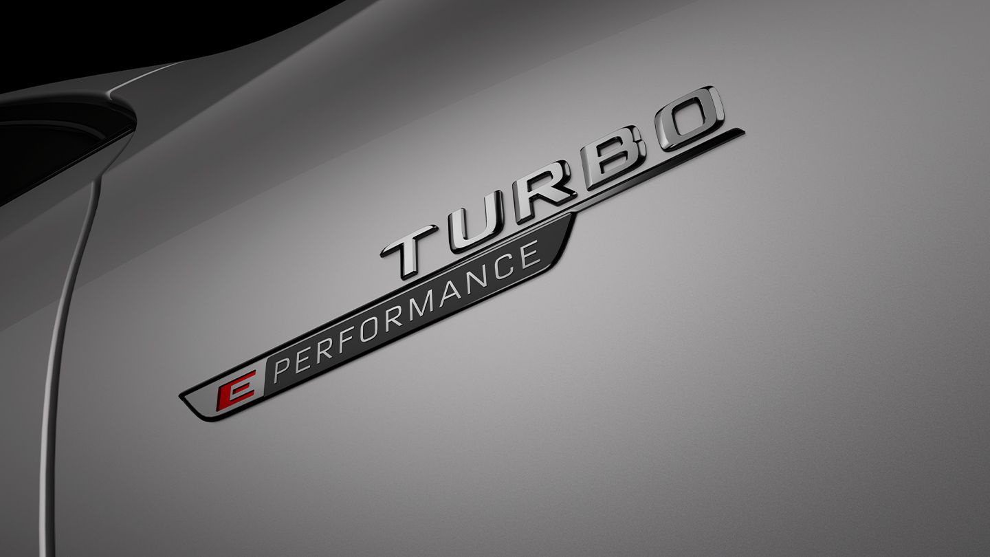  "Turbo" lettering on the Mercedes-AMG GLC Coupe 63 S E.