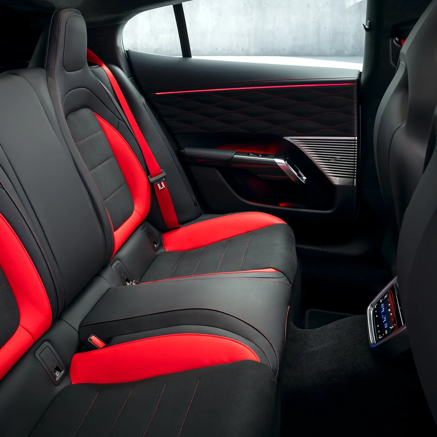 View of the rear seat of the Mercedes-AMG GT 4-Door Coupé