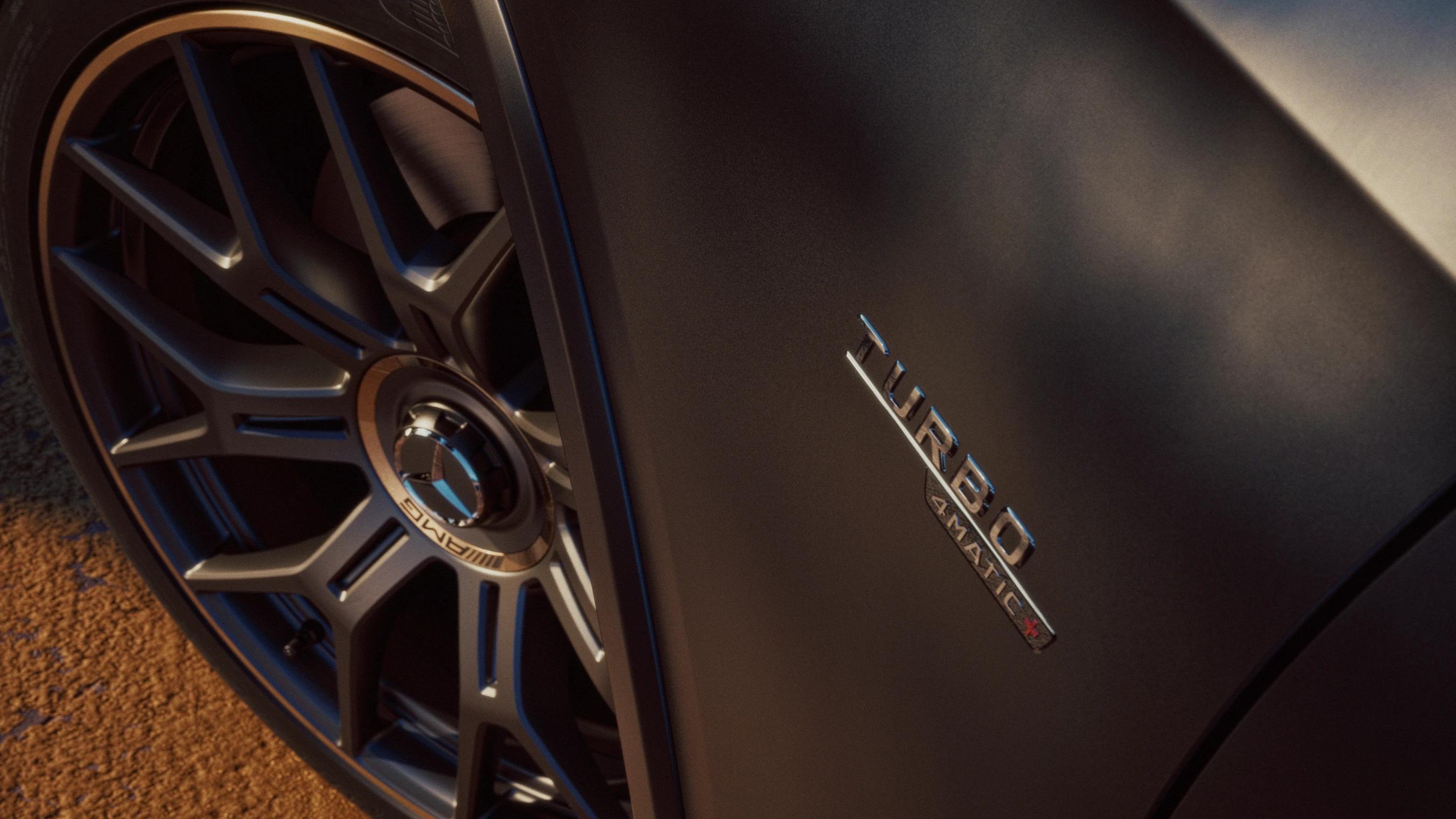 "Turbo" lettering on the Mercedes-AMG GLC 53 4MATIC+ Coupé