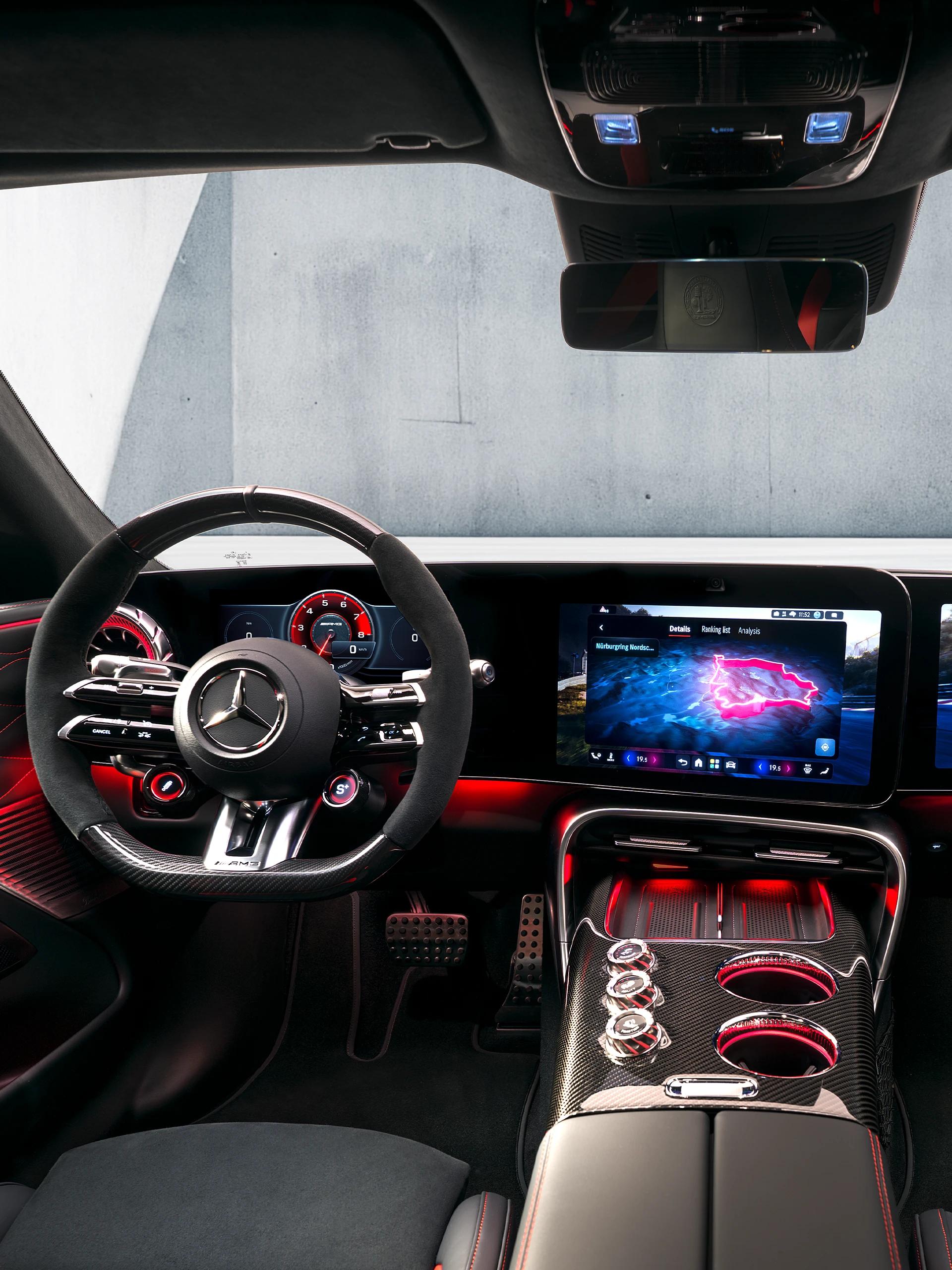 A view of the interior of the Mercedes-AMG GT 4-Door Coupe