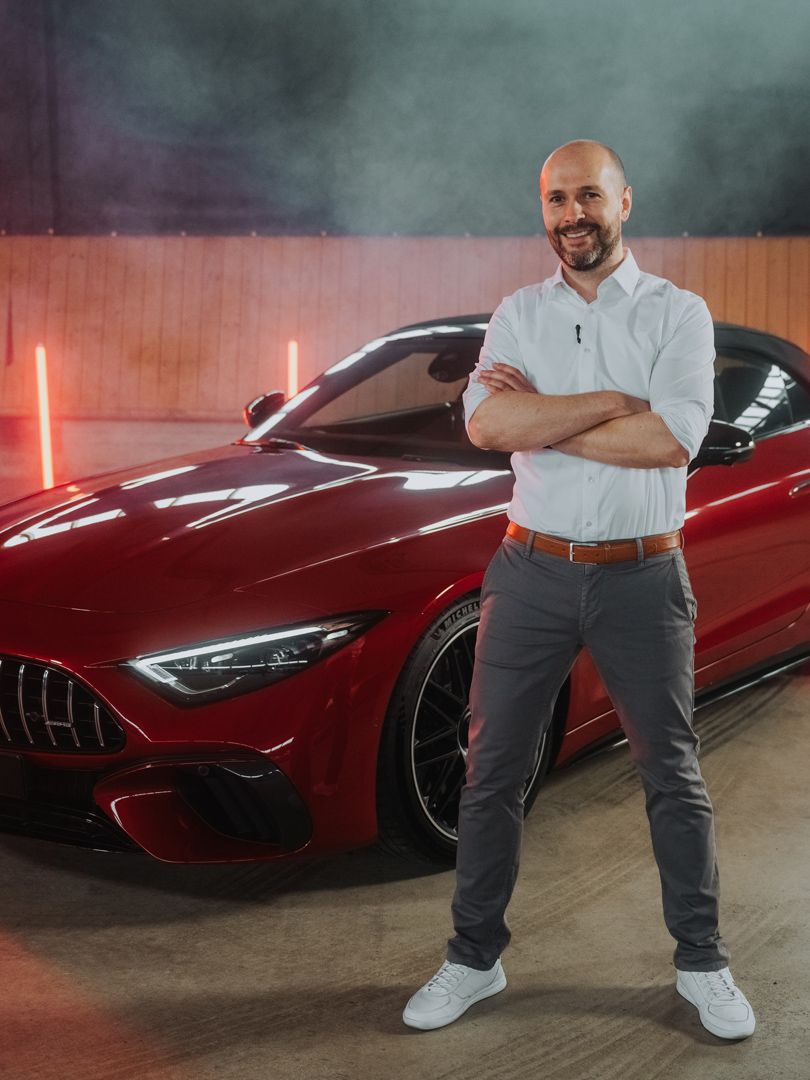 Mercedes-AMG product manager with the new Mercedes-AMG SL