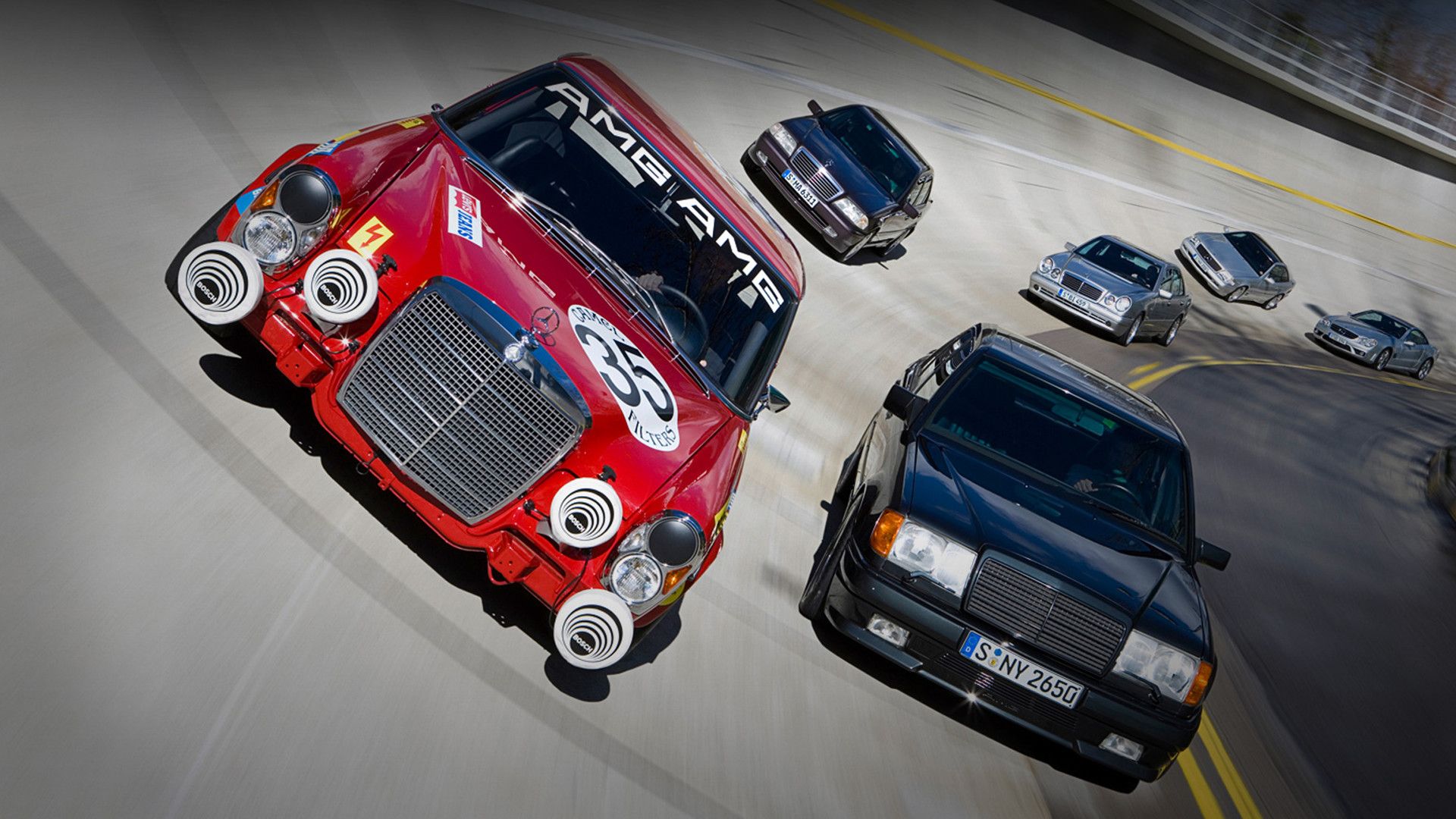 Historical Mercedes-AMG vehicles racing