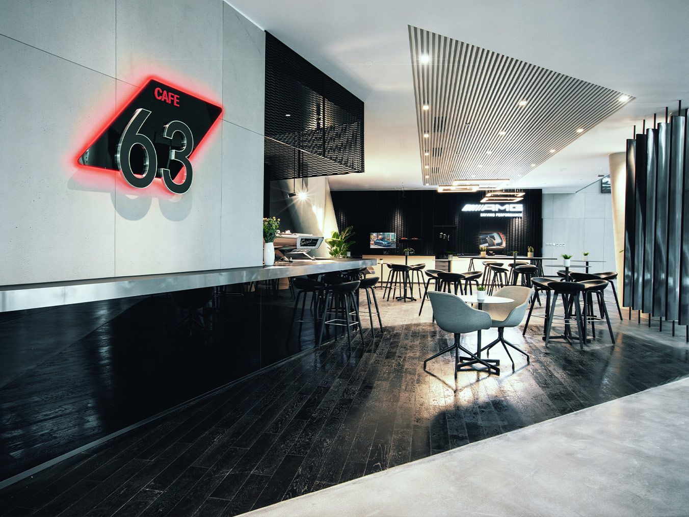 The Café 63 at the AMG Experience Center Zheijang.