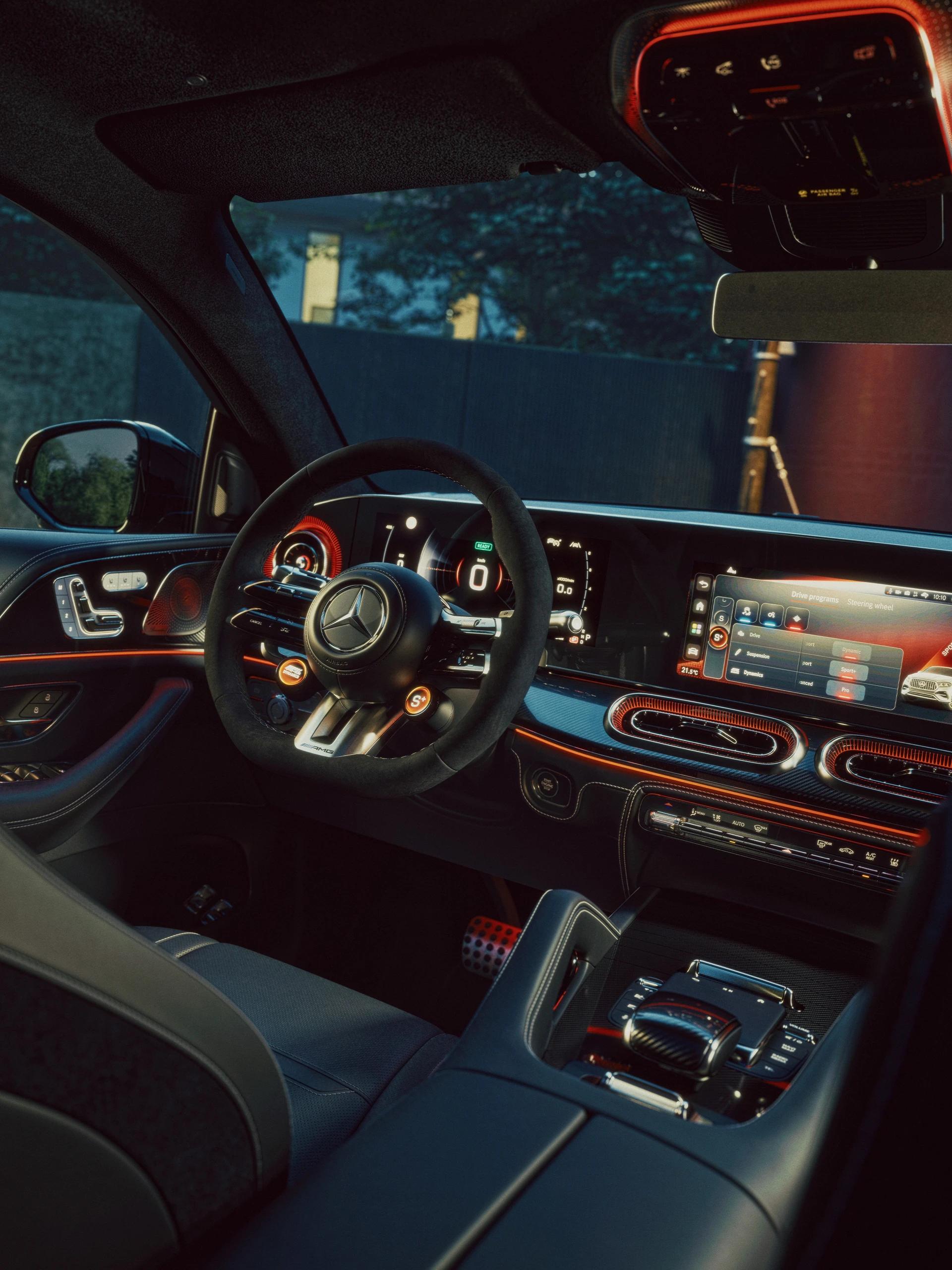 Interior of the Mercedes-AMG GLE 53 Hybrid Coupé