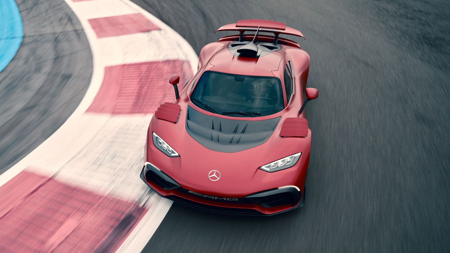 The Mercedes-AMG ONE on the racetrack