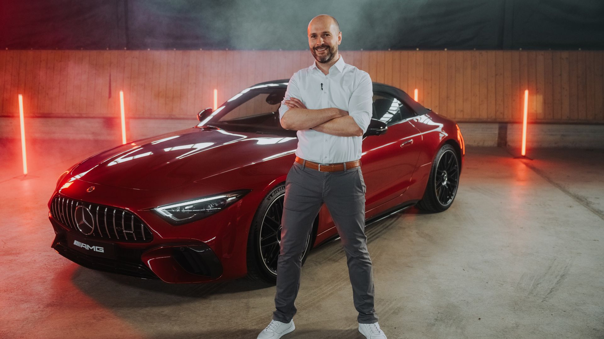 Mercedes-AMG product manager with the Mercedes-AMG SL