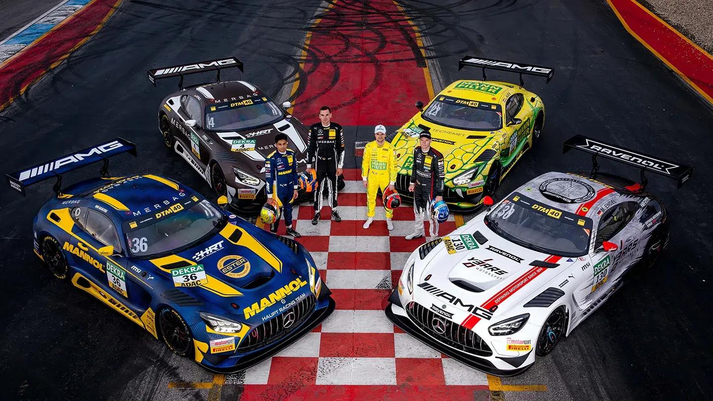 Mercedes-AMG GT and their drivers on the track