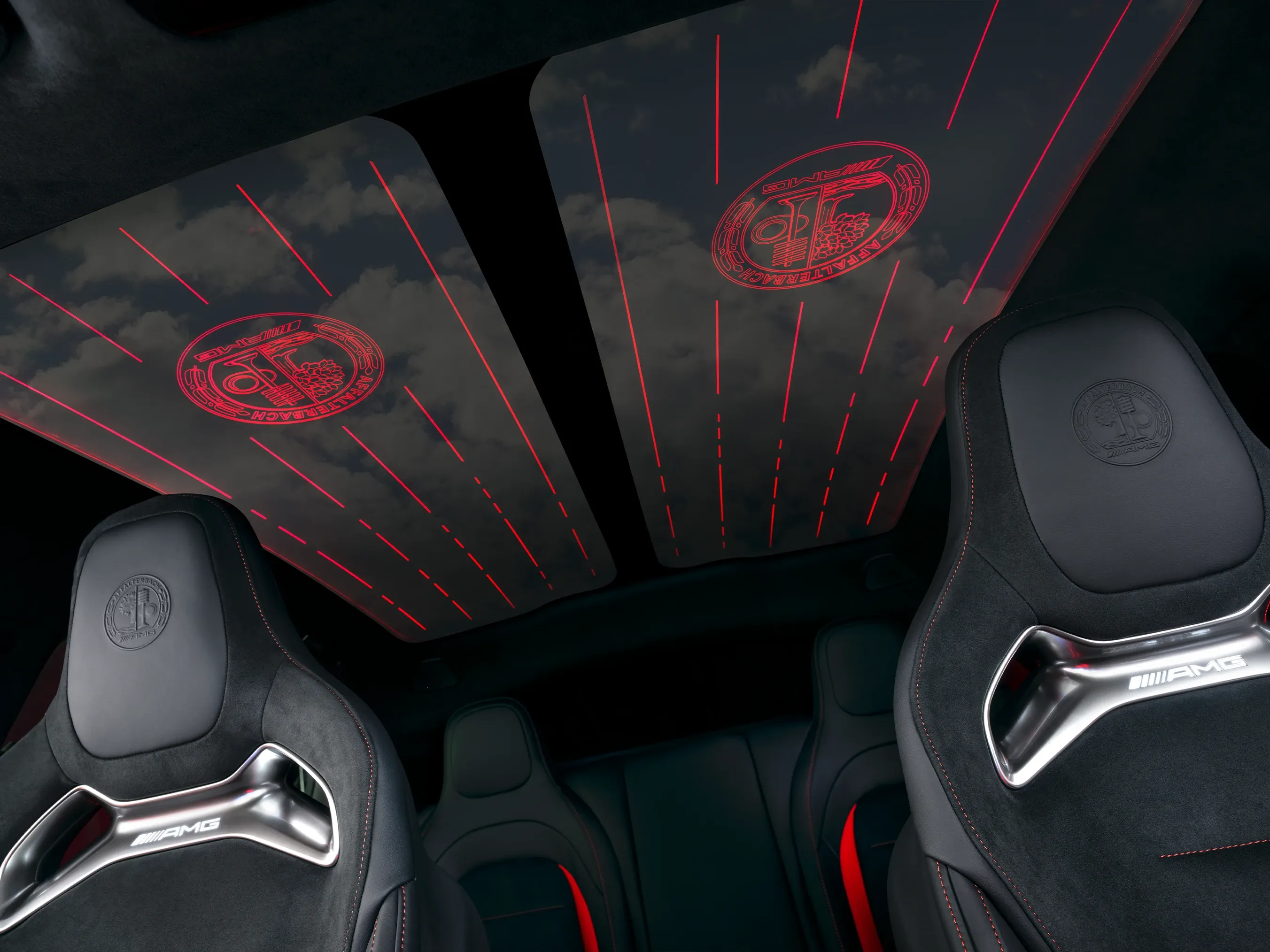 Interior view of the ‘SKY CONTROL’ panoramic glass roof