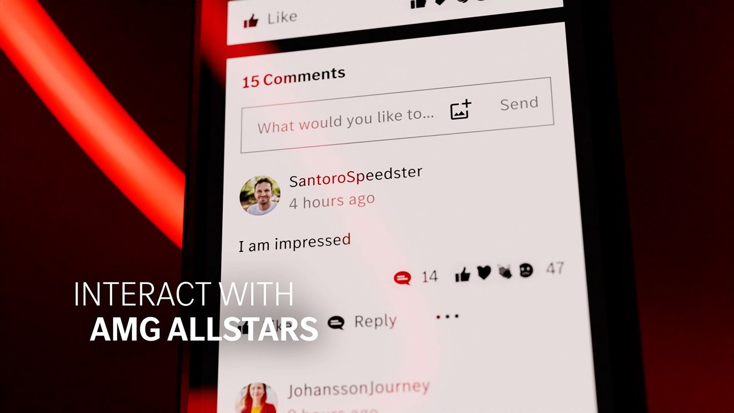 Die Kommentarsektion der AMG Groups auf einem Smartphone-Bildschirm
